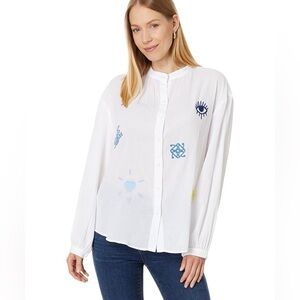 Elliott Lauren Evil Eye Button Up Blouse